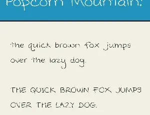 Popcorn Mountain font