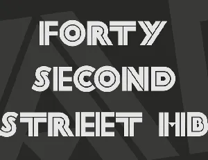 Forty Second Street HB font