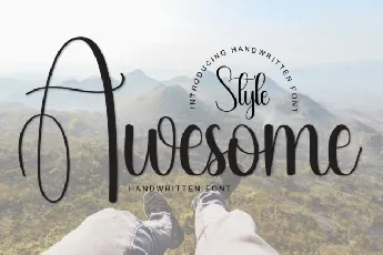 Awesome Script font