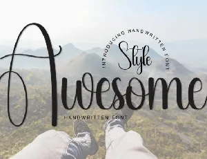 Awesome Script font