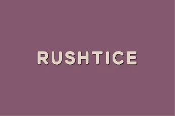 Rushtice font