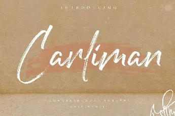 Carliman Hand Brush font