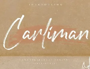 Carliman Hand Brush font