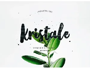 Kristale Brush font