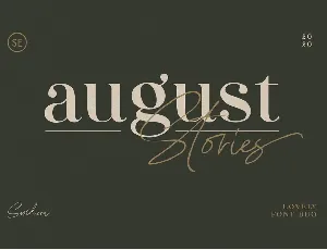 August Stories font