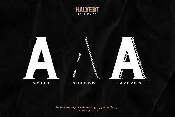 Halvert Layered Display font