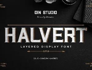 Halvert Layered Display font