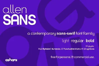 Allen Sans Family font