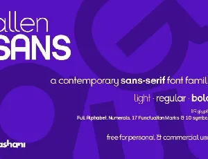 Allen Sans Family font