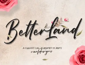 Better Land Classy Script font