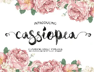 Cassiopea Brush font