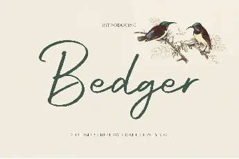 Bedger demo font