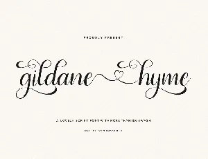 Gildane Hyme font