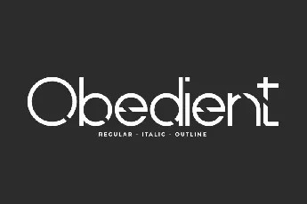 Obedient Display font