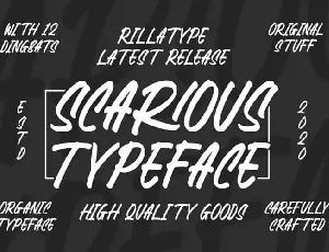 Scarious Brush font