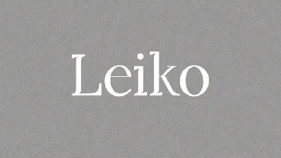 Leiko Serif font