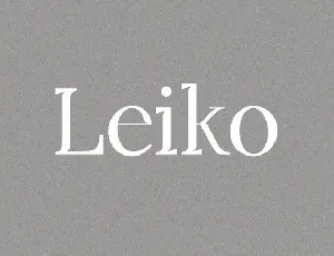 Leiko Serif font
