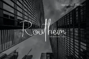 Routhem Handwritten Signature font