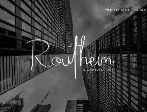 Routhem Handwritten Signature font