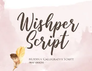 Wishper Modern Script font