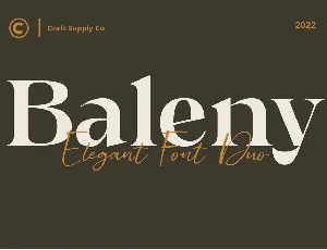 Baleny Serif Free font