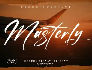 Masterly – Modern Signature font