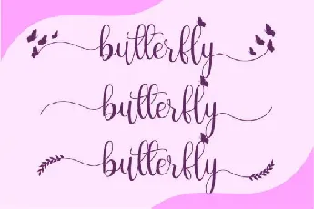 The Butterfly Calligraphy font