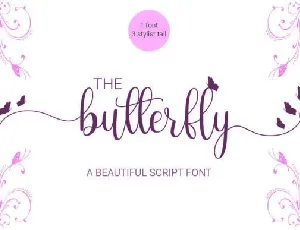 The Butterfly Calligraphy font