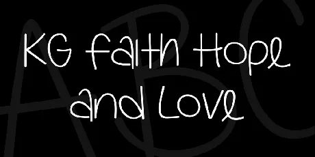 KG Faith Hope and Love font