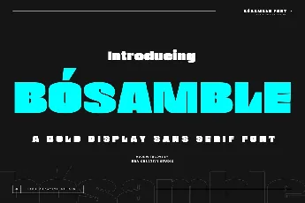 Bosamble Personal Use font