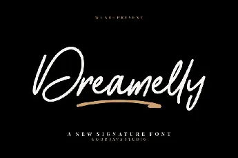 Dreamelly Signature font