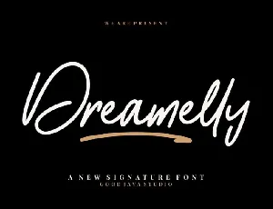 Dreamelly Signature font