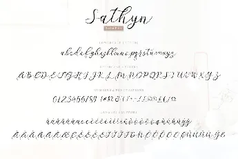 Sathyn Script font