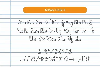 School Holic font