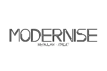 Modernise Demo font