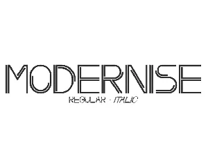 Modernise Demo font