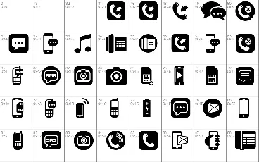 Mobile Icons font