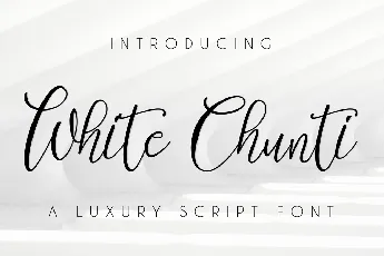 White Chunti Demo font