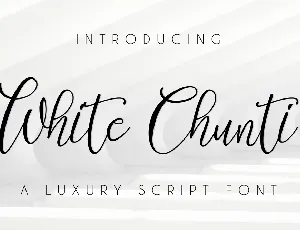 White Chunti Demo font