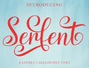 Serfent Script font