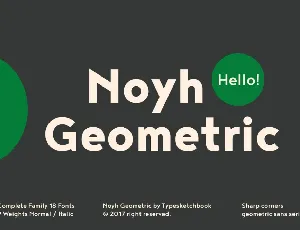 Noyh Geometric font