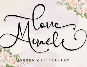 Love Miracle Calligraphy font