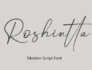 Roshintta font