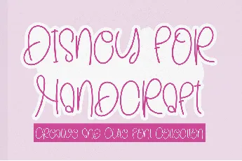 Disney For Handcraft font