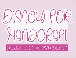 Disney For Handcraft font