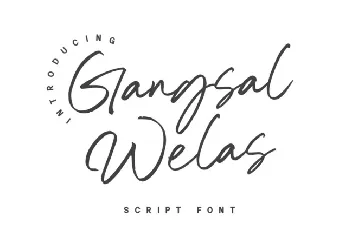 Gangsal Welas font