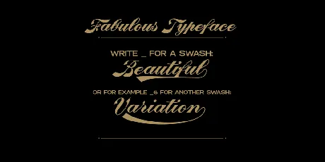 Fabulous PERSONAL USE font