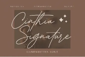 Cinthia Signature font