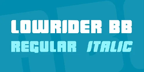 LowRider BB font