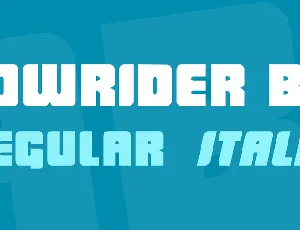 LowRider BB font